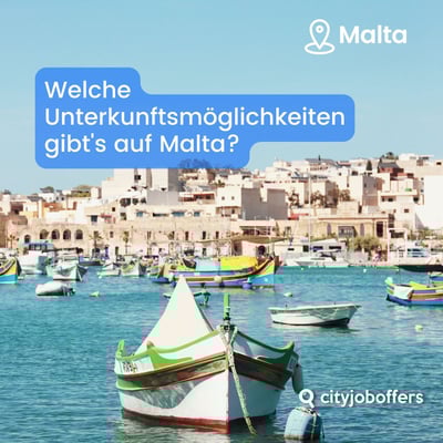 Welche Unterkunftsmöglichkeiten habe ich in Malta?